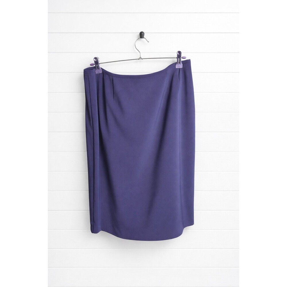 Tahari NWT Pencil Skirt Indigo Navy Blue Lined Career 14